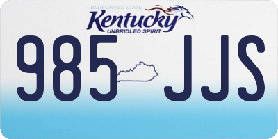 KY license plate 985JJS