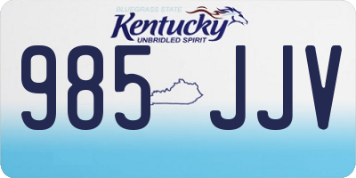 KY license plate 985JJV