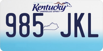 KY license plate 985JKL