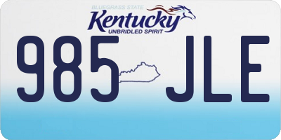 KY license plate 985JLE