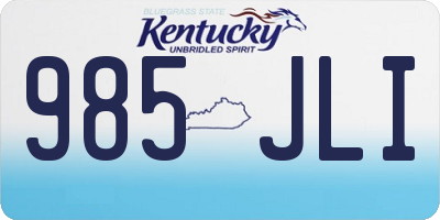 KY license plate 985JLI