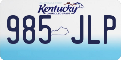 KY license plate 985JLP