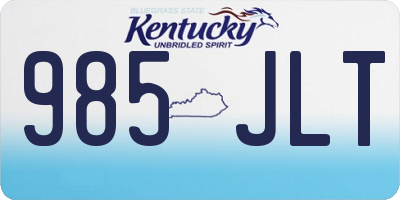 KY license plate 985JLT