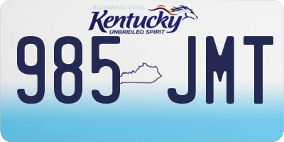 KY license plate 985JMT