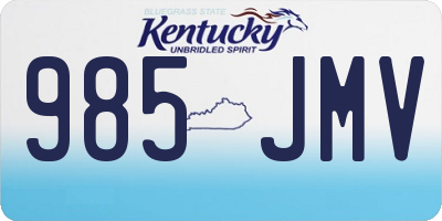 KY license plate 985JMV