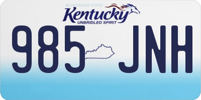 KY license plate 985JNH