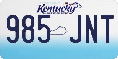 KY license plate 985JNT