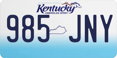 KY license plate 985JNY