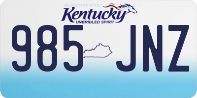 KY license plate 985JNZ