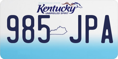 KY license plate 985JPA