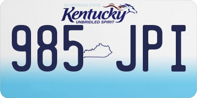 KY license plate 985JPI