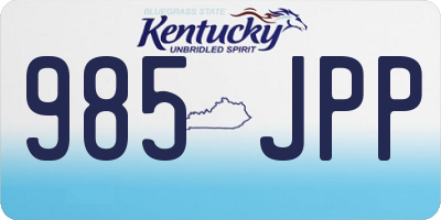 KY license plate 985JPP