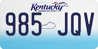 KY license plate 985JQV