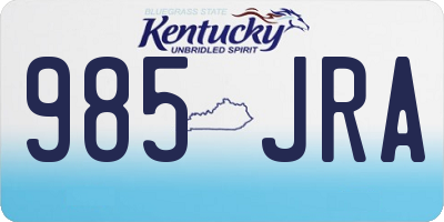KY license plate 985JRA