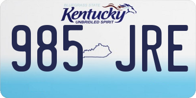KY license plate 985JRE