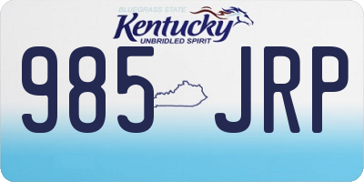 KY license plate 985JRP