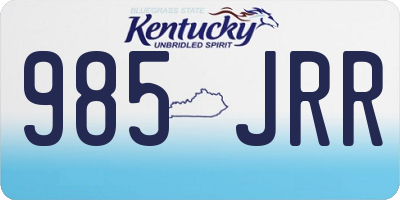 KY license plate 985JRR