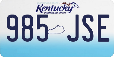 KY license plate 985JSE