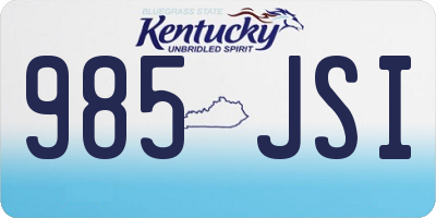 KY license plate 985JSI