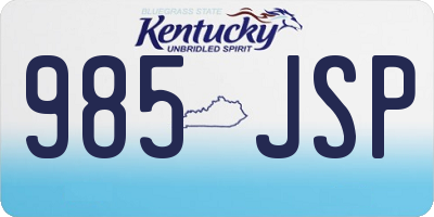 KY license plate 985JSP