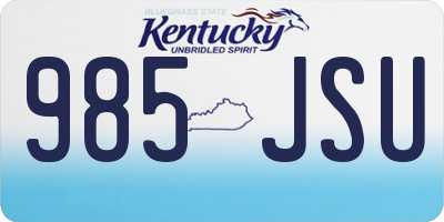 KY license plate 985JSU