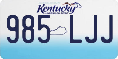 KY license plate 985LJJ