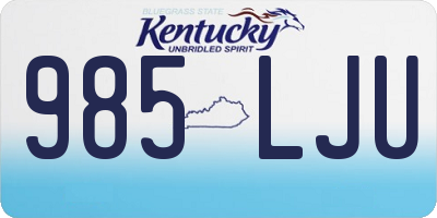 KY license plate 985LJU