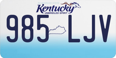 KY license plate 985LJV