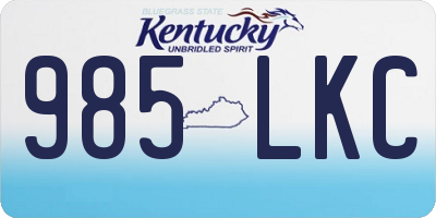 KY license plate 985LKC
