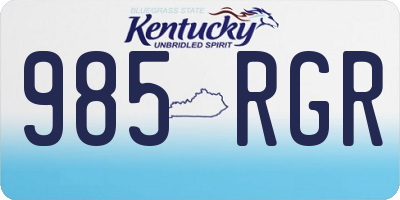 KY license plate 985RGR