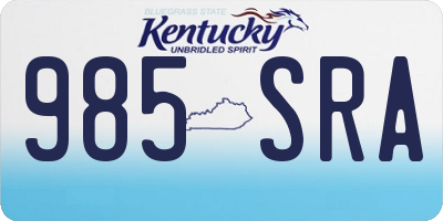 KY license plate 985SRA