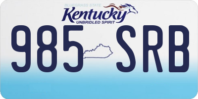 KY license plate 985SRB