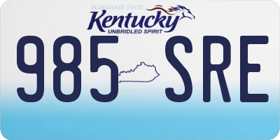 KY license plate 985SRE