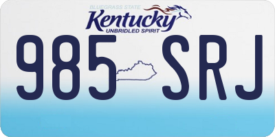 KY license plate 985SRJ