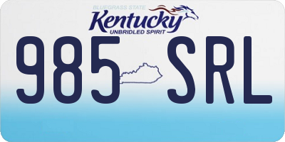 KY license plate 985SRL