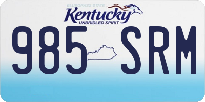 KY license plate 985SRM