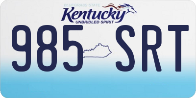 KY license plate 985SRT