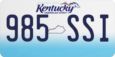 KY license plate 985SSI