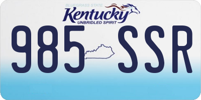 KY license plate 985SSR