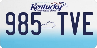 KY license plate 985TVE