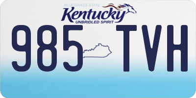 KY license plate 985TVH