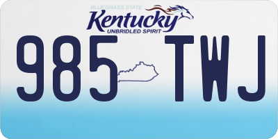 KY license plate 985TWJ