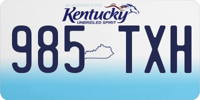 KY license plate 985TXH