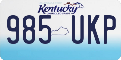 KY license plate 985UKP