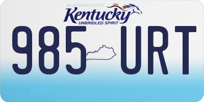 KY license plate 985URT