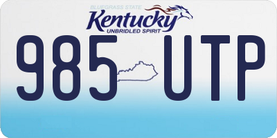 KY license plate 985UTP