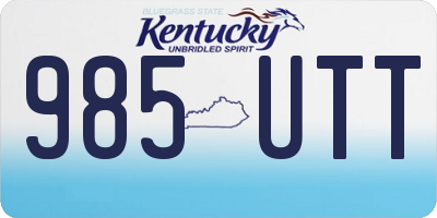 KY license plate 985UTT
