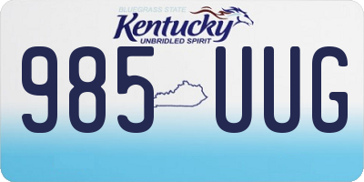 KY license plate 985UUG