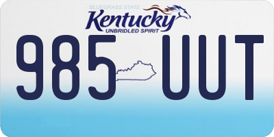 KY license plate 985UUT