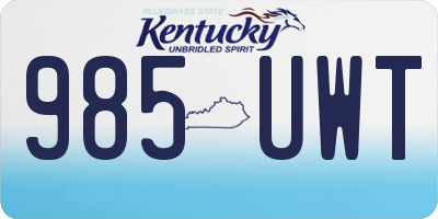 KY license plate 985UWT